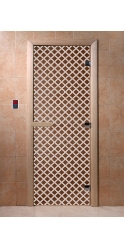 Дверь для бани и сауны Мираж бронза