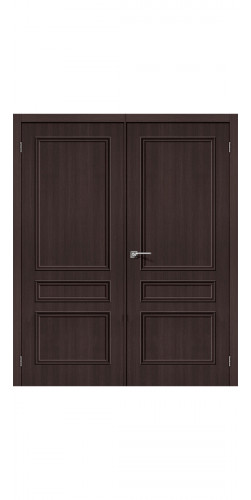 Дверь двустворчатая Симпл 14 глухая цвет Wenge Veralinga