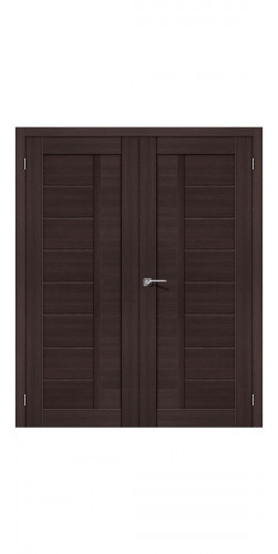 Дверь двустворчатая Порта 26 глухая цвет Wenge Veralinga