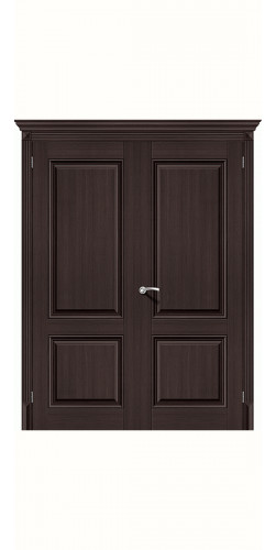 Дверь двустворчатая Классико 32 глухая цвет Wenge Veralinga