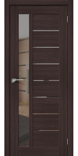 Дверь межкомнатная Порта-27 со стеклом Mirox Grey цвет Wenge Veralinga