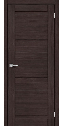 Межкомнатная дверь экошпон Bravo Браво-21 глухая Wenge Melinga