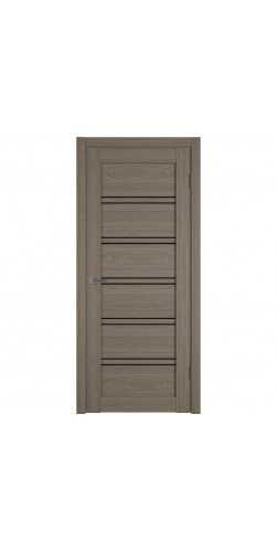 Дверь экошпон VFD Atum Pro 28 Brun Oak стекло Black Gloss