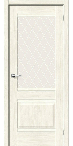 Межкомнатная дверь экошпон Прима-3 Nordic Oak со стеклом