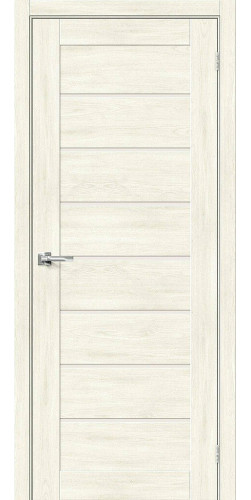 Межкомнатная дверь экошпон Браво-22 Nordic Oak со стеклом