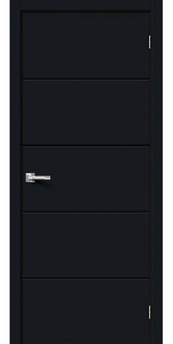 Межкомнатная дверь экошпон Граффити-1 Total Black глухая