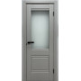 Межкомнатная дверь экошпон Прима-3 Grey Matt со стеклом White Сrystal