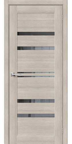 Межкомнатная дверь экошпон Bravo Браво-30 остекленная Cappuccino Melinga, Mirox Grey