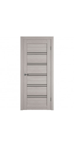 Дверь экошпон VFD Atum Pro 28 Stone Oak стекло Black Gloss