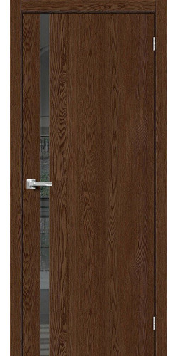 Межкомнатная дверь экошпон Браво-1.55 Brown Dreamline со стеклом