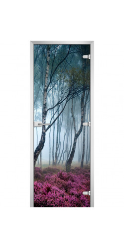 Дверь стеклянная Forest-07 с фотопечатью